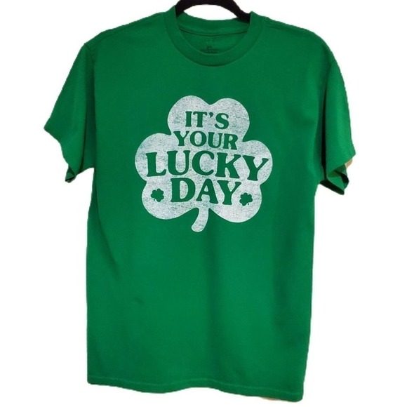 It's Your Lucky Day St. Patrick's Day Graphic Tee Shamrock Women's Size Medium - Picture 1 of 5